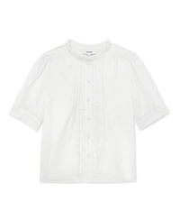 Reiss Women's Cotton Cheesecloth Frill-Neck Top