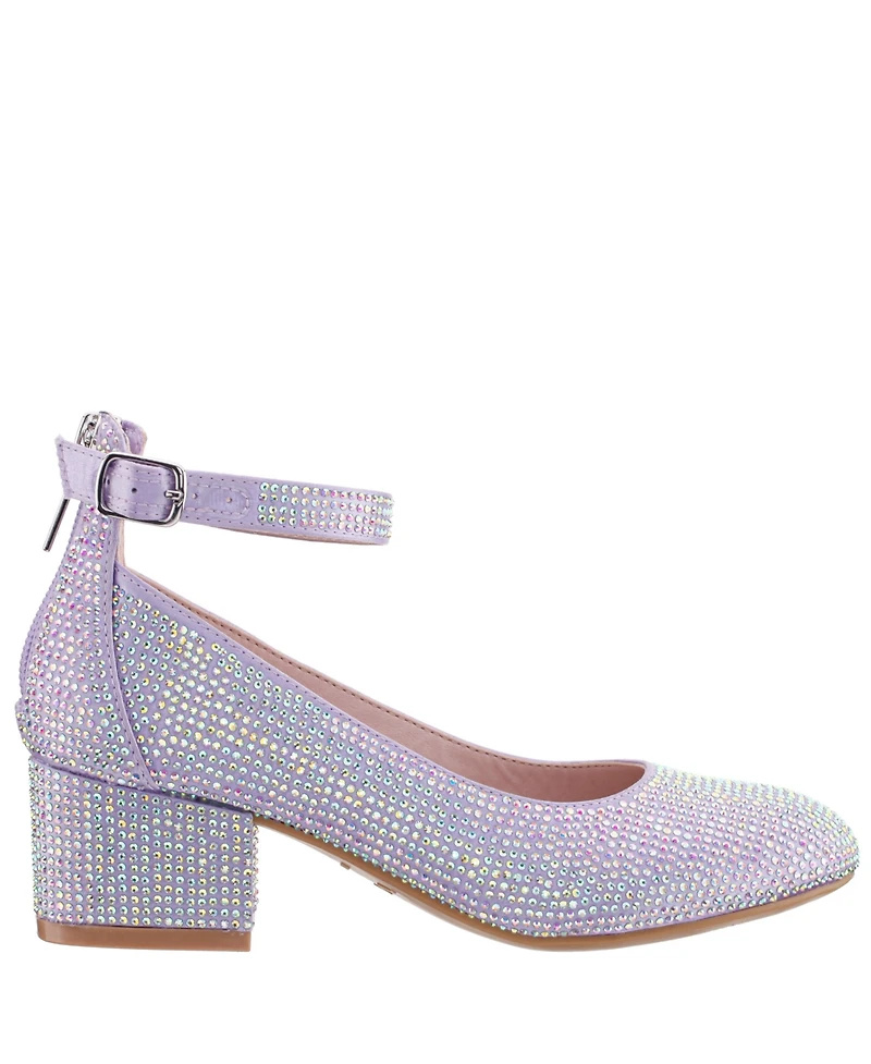Nina Girls LENNIE2 Light Rhinestone Dress Shoes