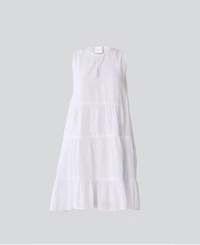 Reistor Women's Embroidered Everyday Sleeveless Short Tiered Dress
