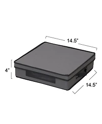 Household Essentials Charger Plate Storage Box, Windowed Clear Front Panel