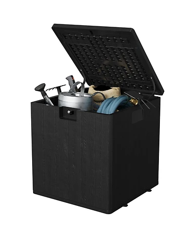 gaomon Gallon Outdoor Storage Box, Lockable Uv Resistant Storage Chest, Large Waterproof Resin Patio Storage Bin, Suitable for Patio, Garden