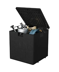 gaomon Gallon Outdoor Storage Box, Lockable Uv Resistant Storage Chest, Large Waterproof Resin Patio Storage Bin, Suitable for Patio, Garden