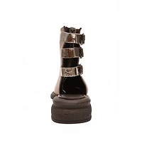 Forever & Always Shoes Women's Carina Leather Side Zip Sandal