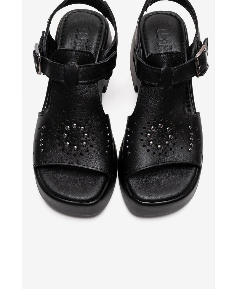 Forever & Always Shoes Women's Romina Leather Platform Sandal