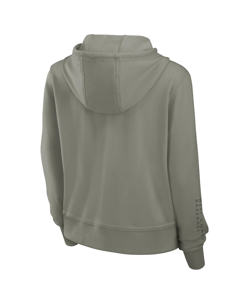 Nike Women's Olive Los Angeles Dodgers One Tri-Blend Dri-fit Hoodie