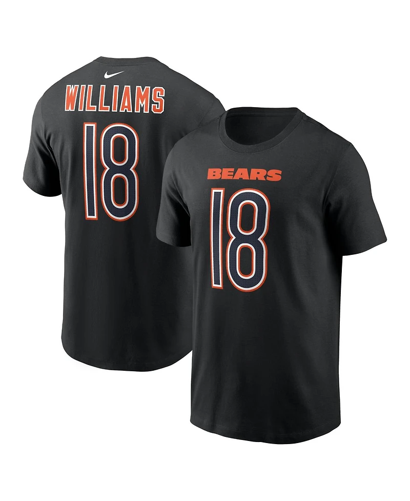 Nike Men's Caleb Williams Black Chicago Bears Carbon Name Number T-Shirt