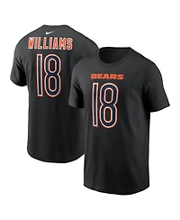 Nike Men's Caleb Williams Black Chicago Bears Carbon Name Number T-Shirt