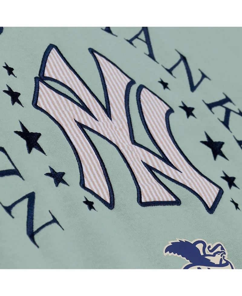 Mitchell Ness Women's Green New York Yankees Yacht Rock Sweatshirt