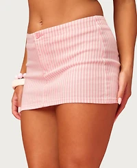 Edikted Women's Barbie Striped Mini Skort