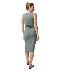 Ingrid + Isabel Maternity Sleeveless Ruched Body Con Dress