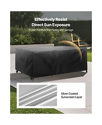 Cozito Patio Furniture Cover, 420D Oxford Rectangular Table Cover
