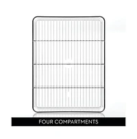 iDesign 4-Section Storage Bin for Pantry or Kitchen Cabinets, Clear