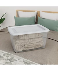 Sterilite 58 Quart Storage Boxes, Plastic Containers with Lid, Set of 6