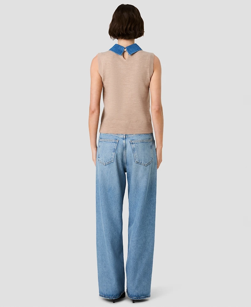 French Connection Women's Babysoft Collared Neck Knit Top