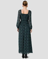 French Connection Women's Marina Square Neck Long-Sleeve Maxi Dress