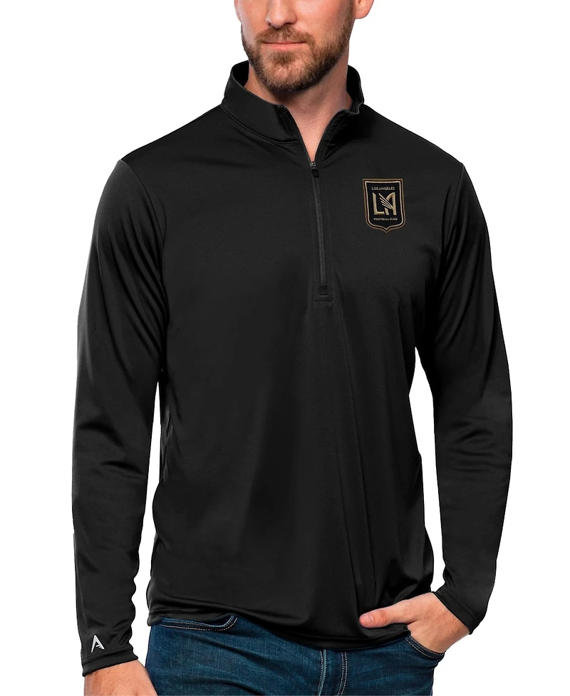 Antigua Men's Black Lafc Tribute Quarter-Zip Pullover Sweatshirt