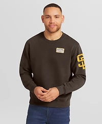 Darius Rucker Collection by Fanatics Men's Brown San Diego Padres Washed Crew Neck Pullover Sweatshirt