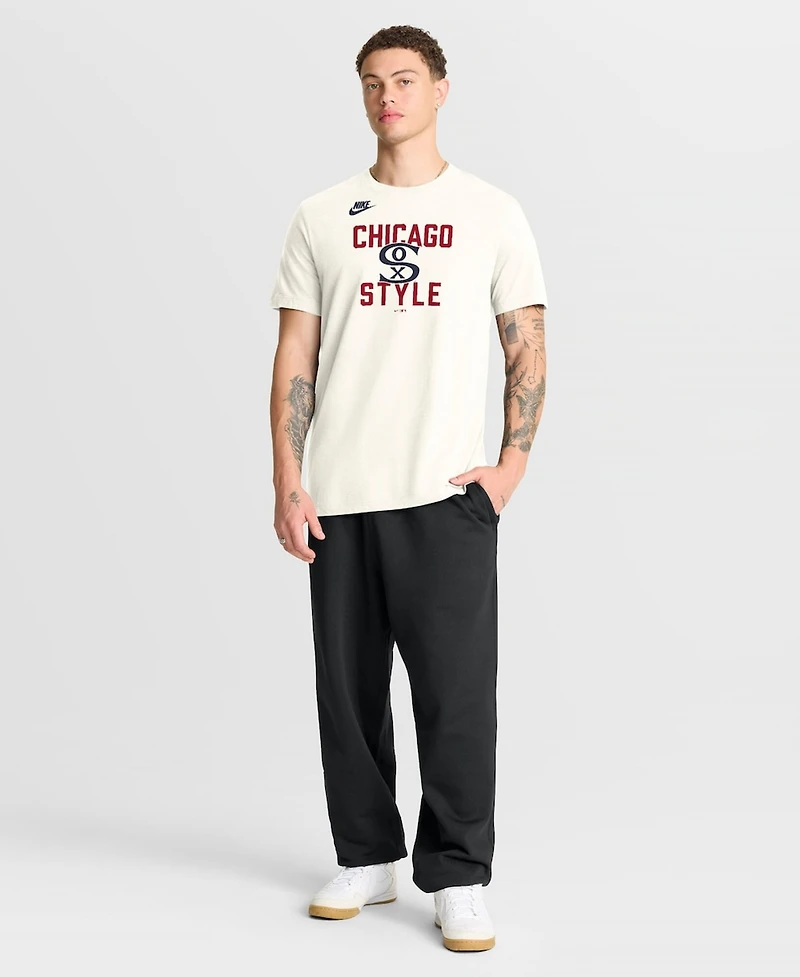 Nike Men's Cream Chicago White Sox Cooperstown Collection ‘70s Inspired T-Shirt