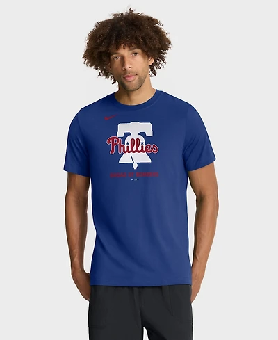 Nike Men's Royal Philadelphia Phillies Tri-Blend Logo T-Shirt