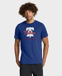 Nike Men's Royal Philadelphia Phillies Tri-Blend Logo T-Shirt