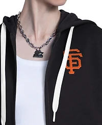 Starter Women's Black/Heather Gray San Francisco Giants Wishbone Full-Zip Hoodie