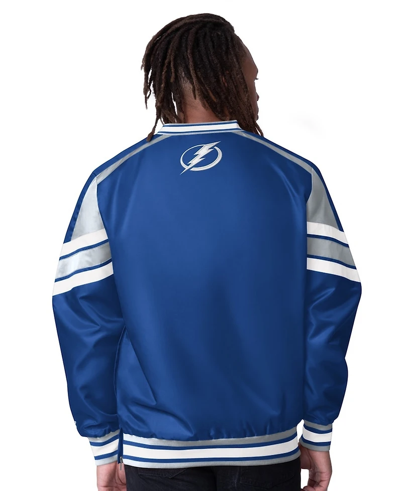 Starter Men's Blue Tampa Bay Lightning Reliever V-Neck Pullover Jacket