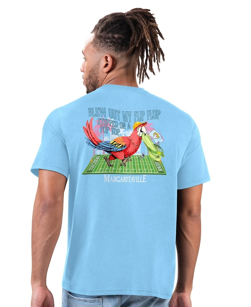 Margaritaville Men's Light Blue Los Angeles Rams Flip Flop T-Shirt