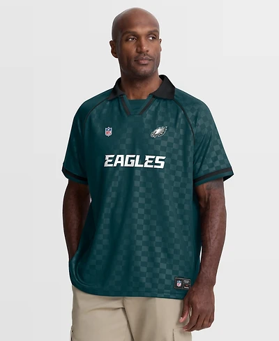 Fanatics Men's Midnight Green/Black Philadelphia Eagles Homerun Raglan V-Neck Polo Shirt