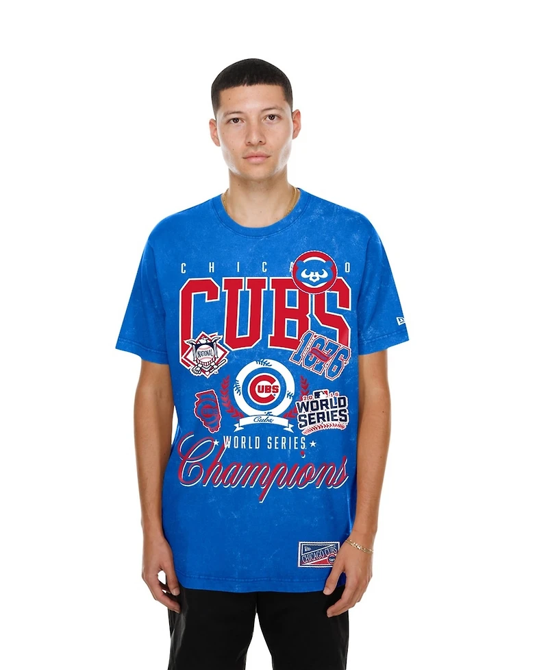 New Era Men's Royal Chicago Cubs Mineral Wash T-Shirt