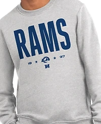 Starter Men's Ash Los Angeles Rams Port Co Sweatshirt