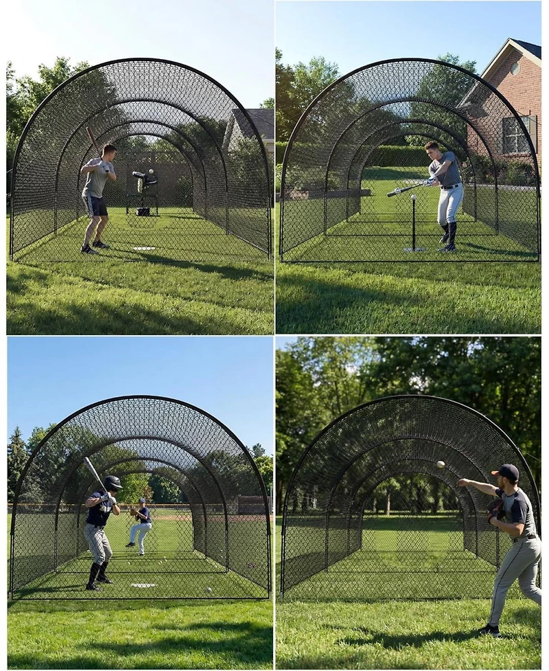 Xo 33FT Batting Cage Net with Frame, Multi-Sport Baseball Softball Golf Practice Cage for Backyard Field Training