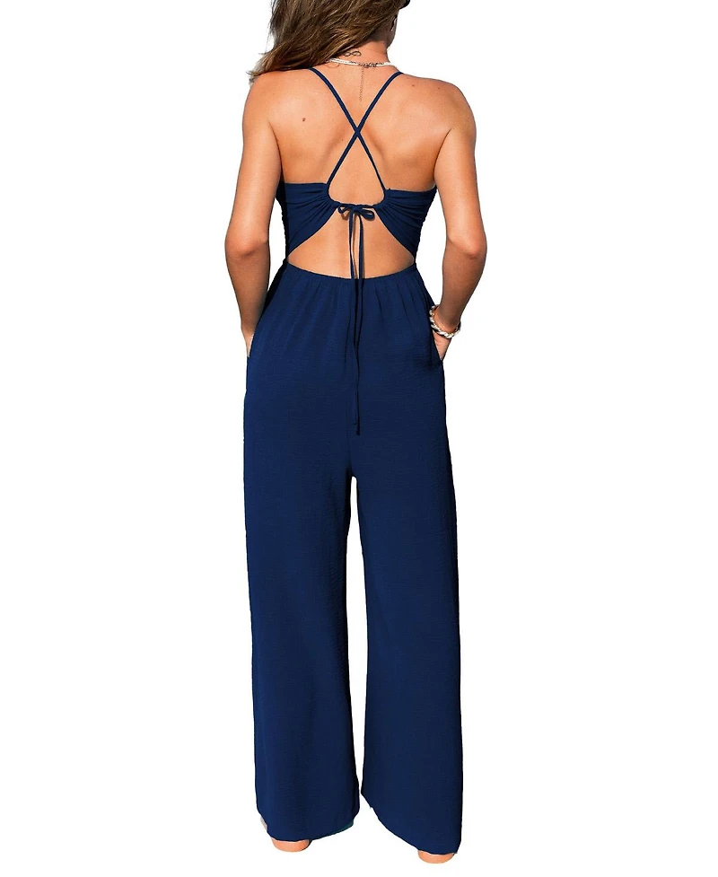 Cupshe Women's Sea Change Blue Jumpsuit