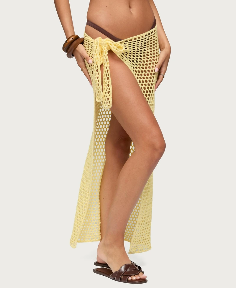 Edikted Women's Avigail Crochet Maxi Sarong