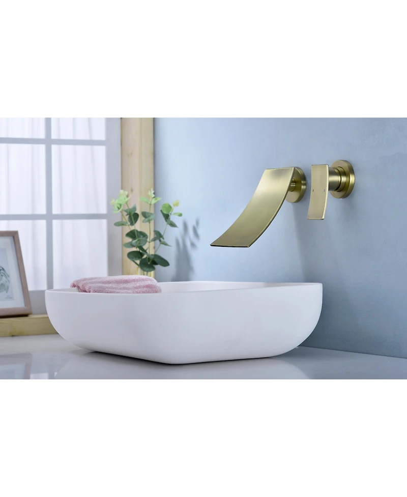 Phying Wall Mount Widespread Bathroom Faucet