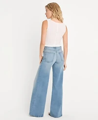 Good American Women's Waist Palazzo Jeans