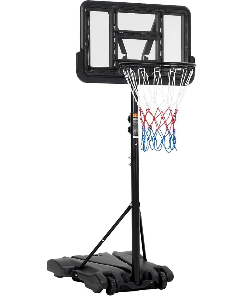 Xo 5-7FT Adjustable Kids Basketball Hoop, 28" Backboard with Wheels Base for Backyard Driveway Indoor Play