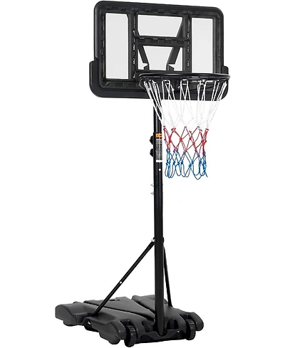 Xo 5-7FT Adjustable Kids Basketball Hoop, 28" Backboard with Wheels Base for Backyard Driveway Indoor Play