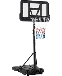 Xo 5-7FT Adjustable Kids Basketball Hoop, 28" Backboard with Wheels Base for Backyard Driveway Indoor Play