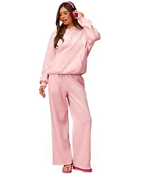 Edikted Womens Hearts Barbie Oversized Hoodie