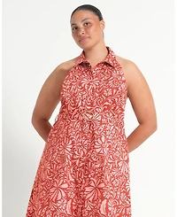 Estelle Women's Bellavie Floral Button-Front Belted Mini Dress