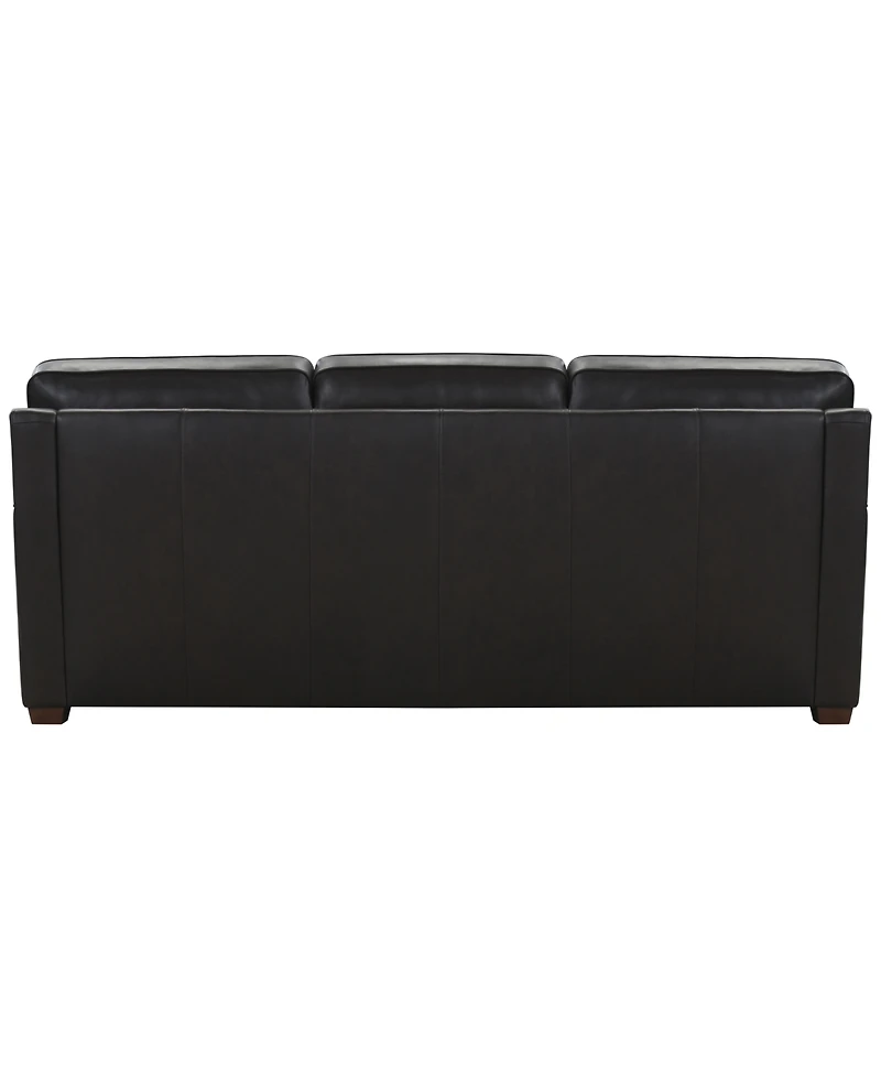 Gaspare 90" Leather 3-Seat Sofa, Macy's Exclusive