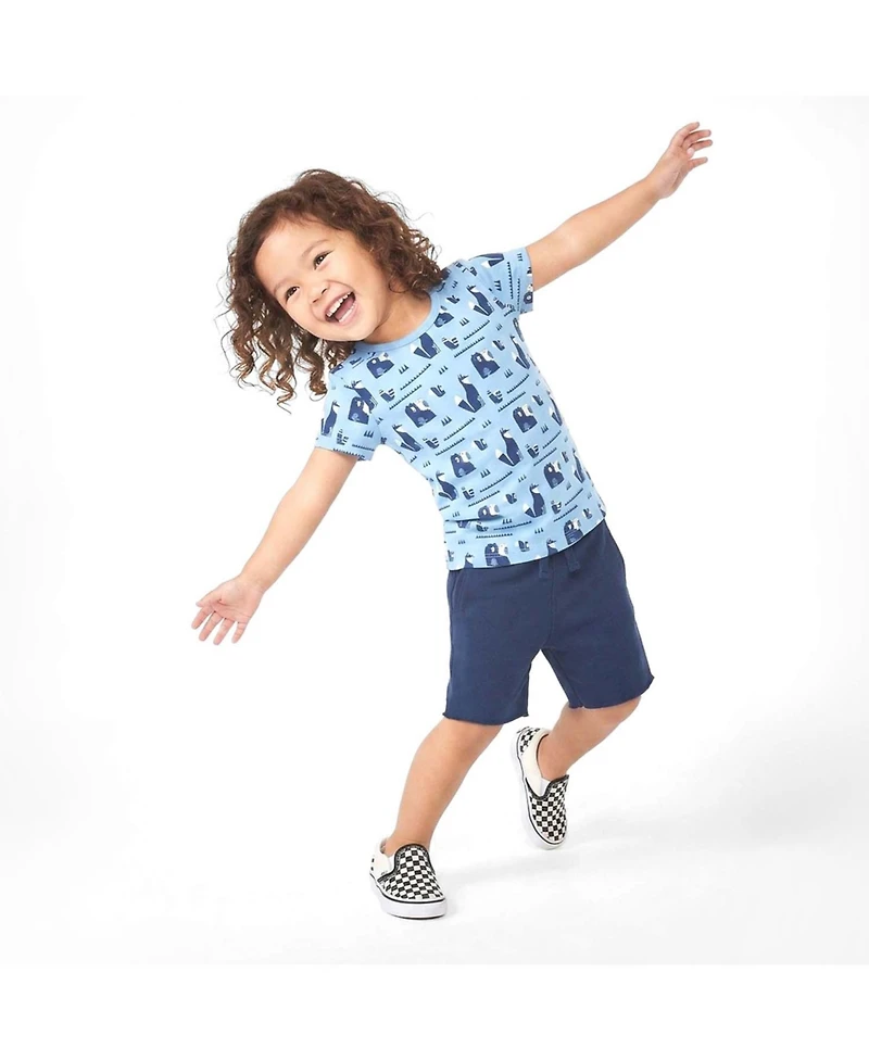 Mightly Toddler Girls Fair Trade Organic Cotton Ribbed Scoop Neck Tee