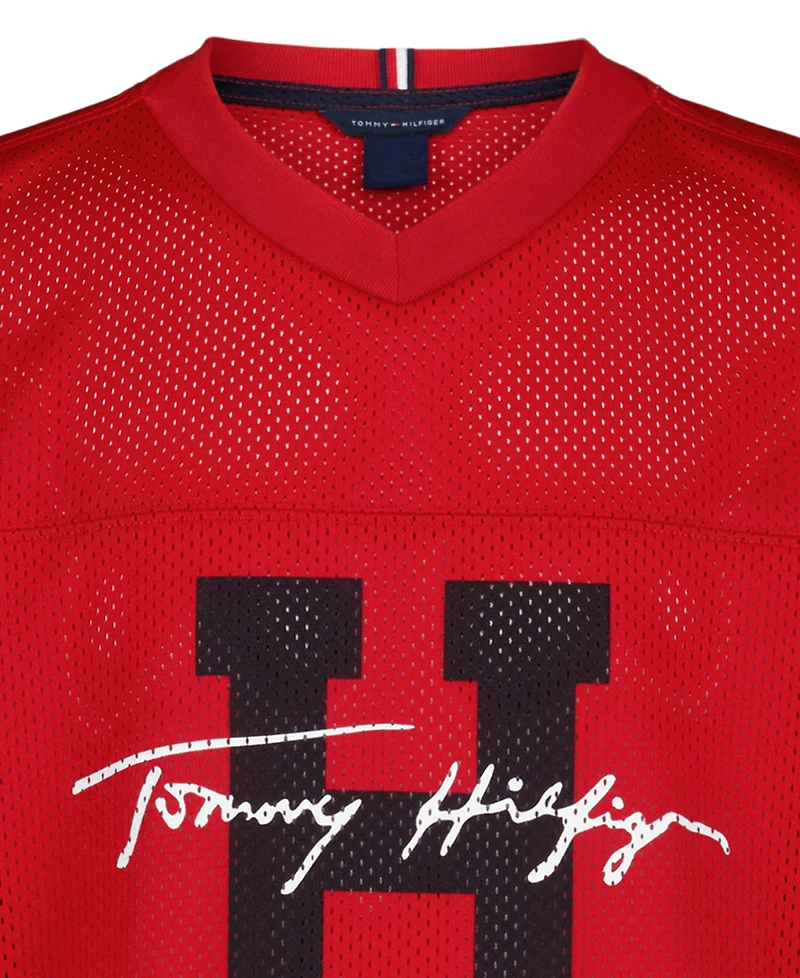 Tommy Hilfiger Boys' 8-20 Logo Mesh Jersey T-Shirt
