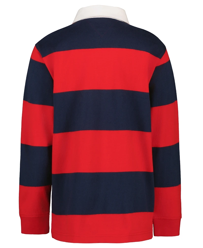Tommy Hilfiger Boys' 8-20 Striped Long-Sleeve Rugby Polo Shirt