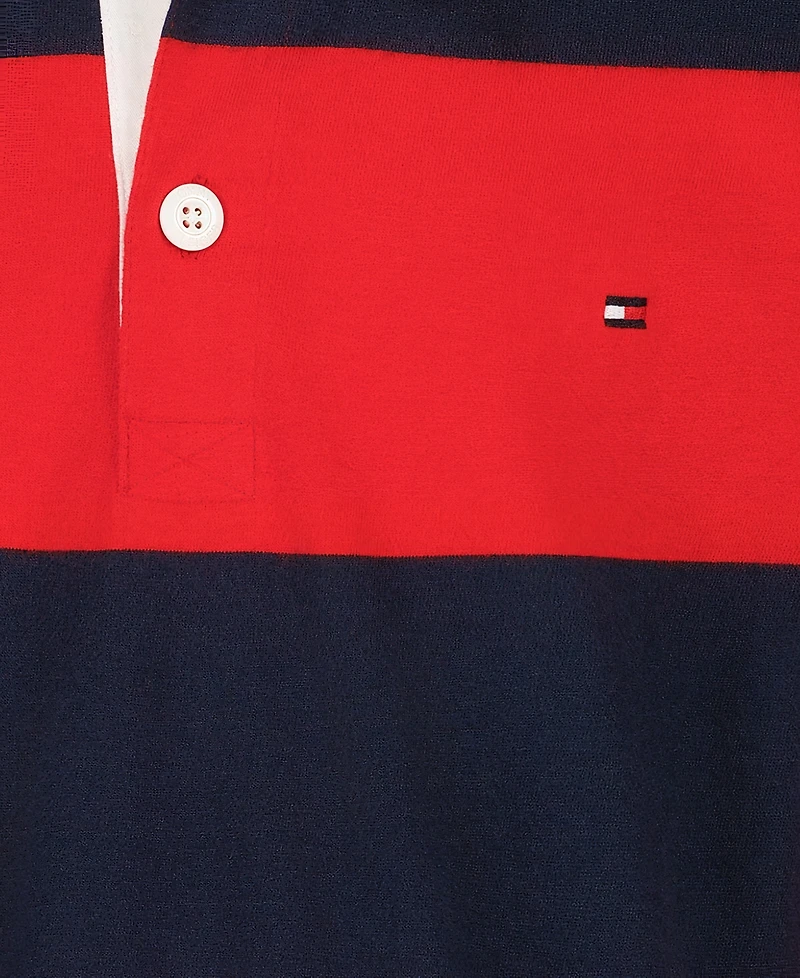 Tommy Hilfiger Boys' 8-20 Striped Long-Sleeve Rugby Polo Shirt