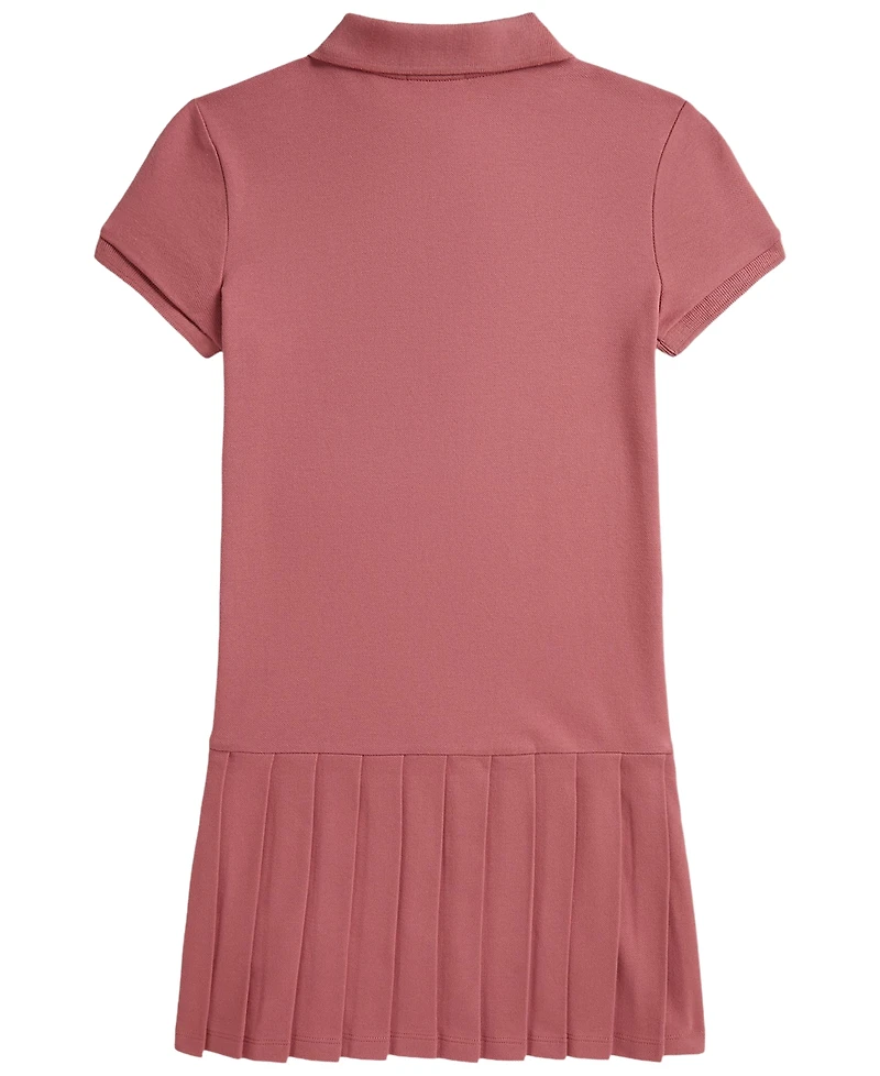 Polo Ralph Lauren Girls' 7-16 Pleated Stretch Mesh Dress