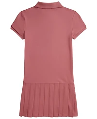 Polo Ralph Lauren Girls' 7-16 Pleated Stretch Mesh Dress