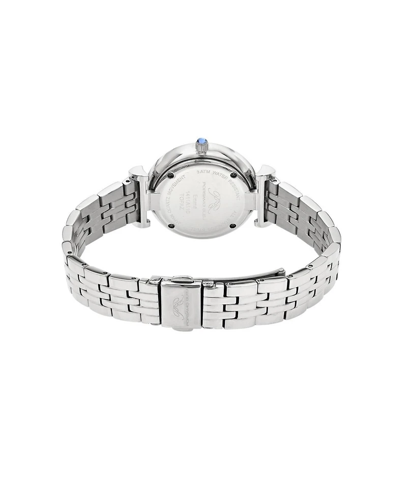 Porsamo Bleu Women's Emma Stainless Steel Silver Tone Sunray Dial Watch 1141AEMS