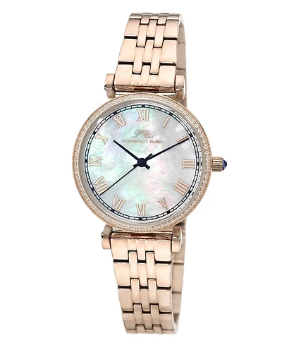 Porsamo Bleu Women's Emma Stainless Steel Rose Tone and Mop Dial Watch 1142CEMS
