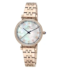 Porsamo Bleu Women's Emma Stainless Steel Rose Tone and Mop Dial Watch 1142CEMS